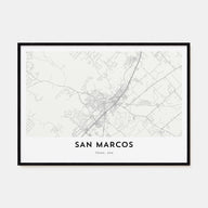 San Marcos Map Landscape Poster