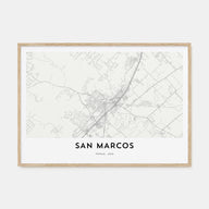 San Marcos Map Landscape Poster