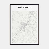 San Marcos Map Portrait Poster