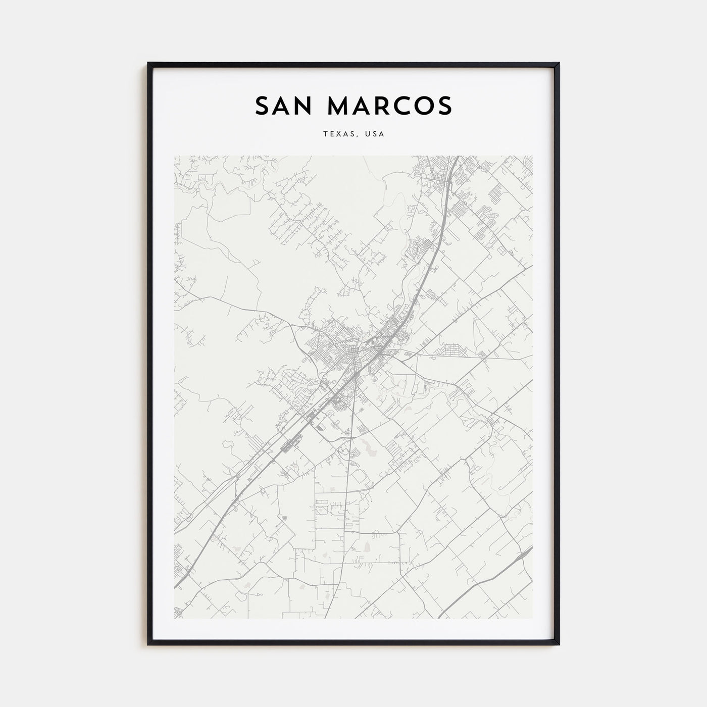 San Marcos Map Portrait Poster