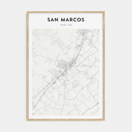 San Marcos Map Portrait Poster