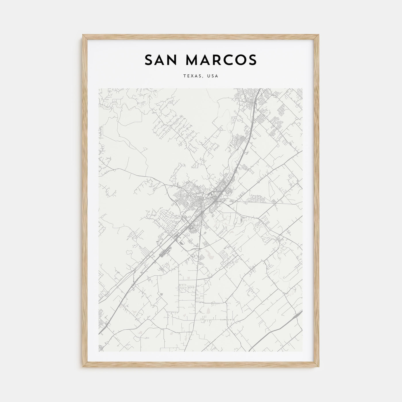 San Marcos Map Portrait Poster