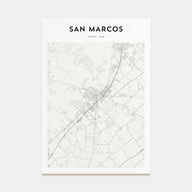 San Marcos Map Portrait Poster