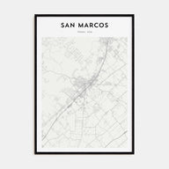 San Marcos Map Portrait Poster