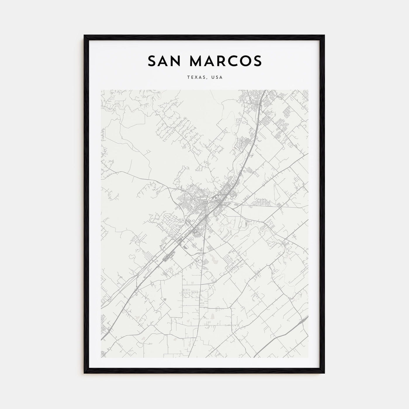 San Marcos Map Portrait Poster