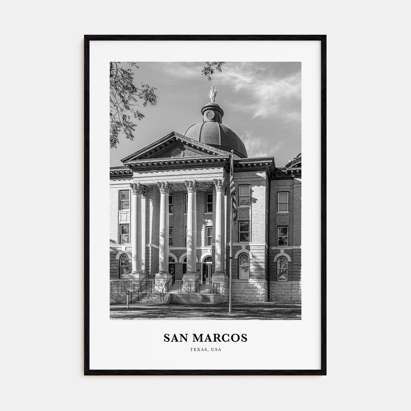 San Marcos Portrait B&W Poster