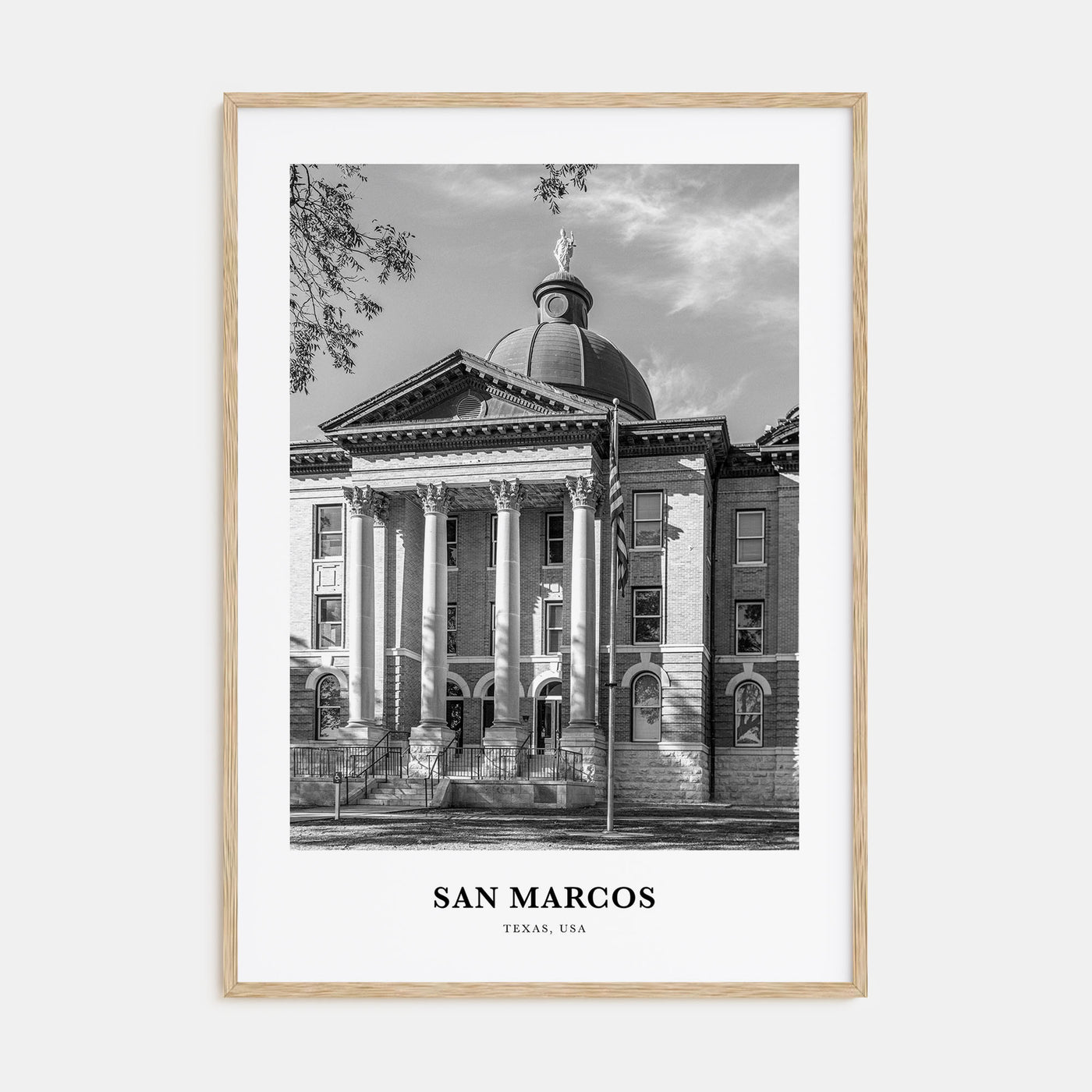 San Marcos Portrait B&W Poster