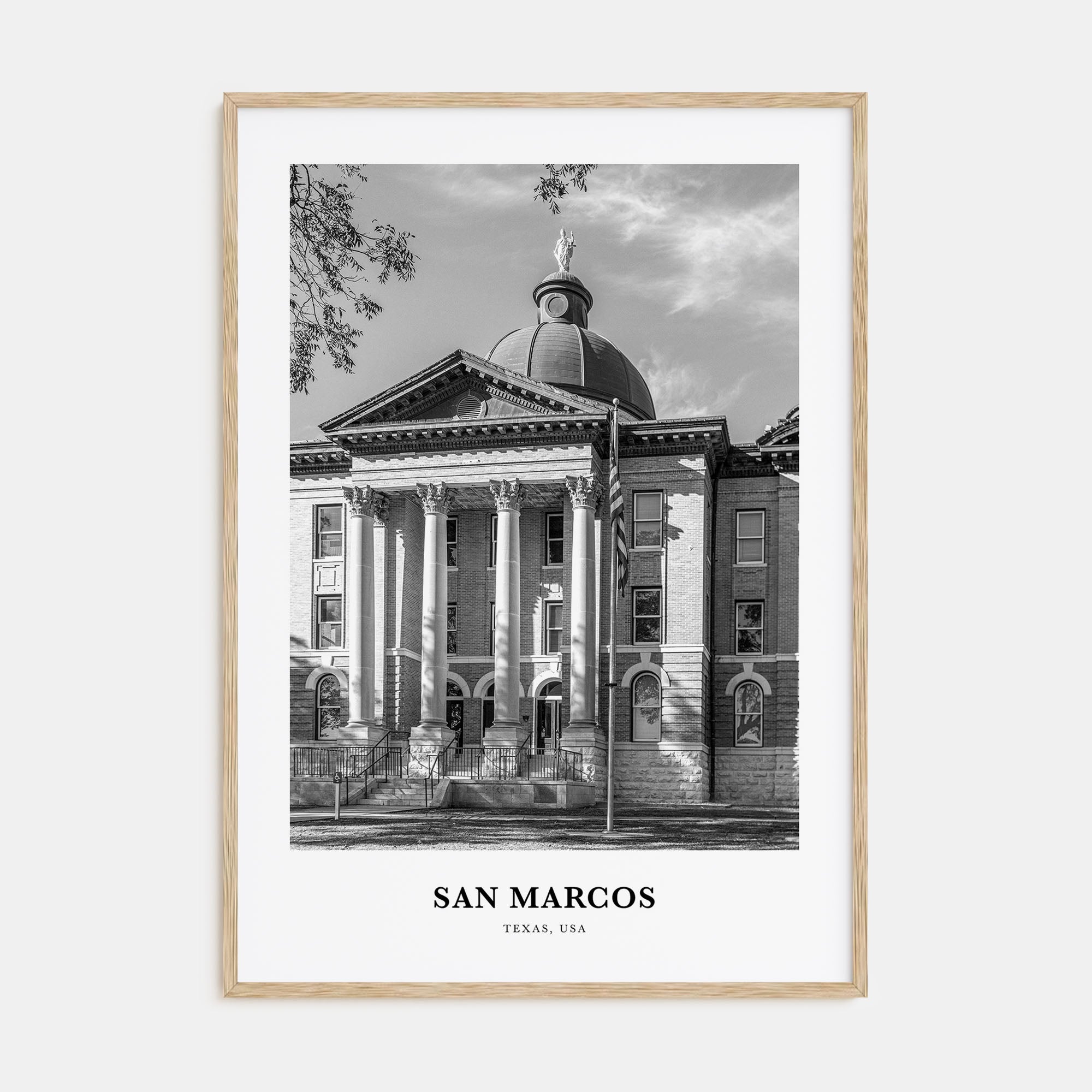 San Marcos Portrait B&W Poster