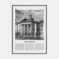 San Marcos Travel B&W No 1 Poster
