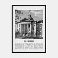 San Marcos Travel B&W No 1 Poster
