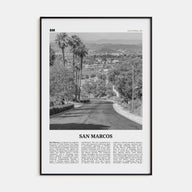 San Marcos Travel B&W No 2 Poster