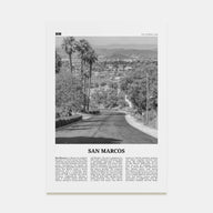San Marcos Travel B&W No 2 Poster