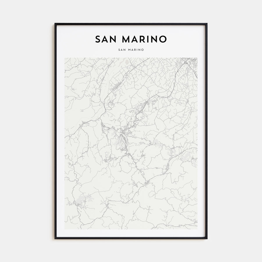 San Marino Map Portrait Poster