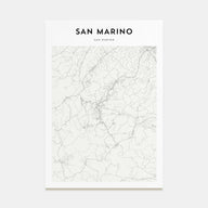 San Marino Map Portrait Poster