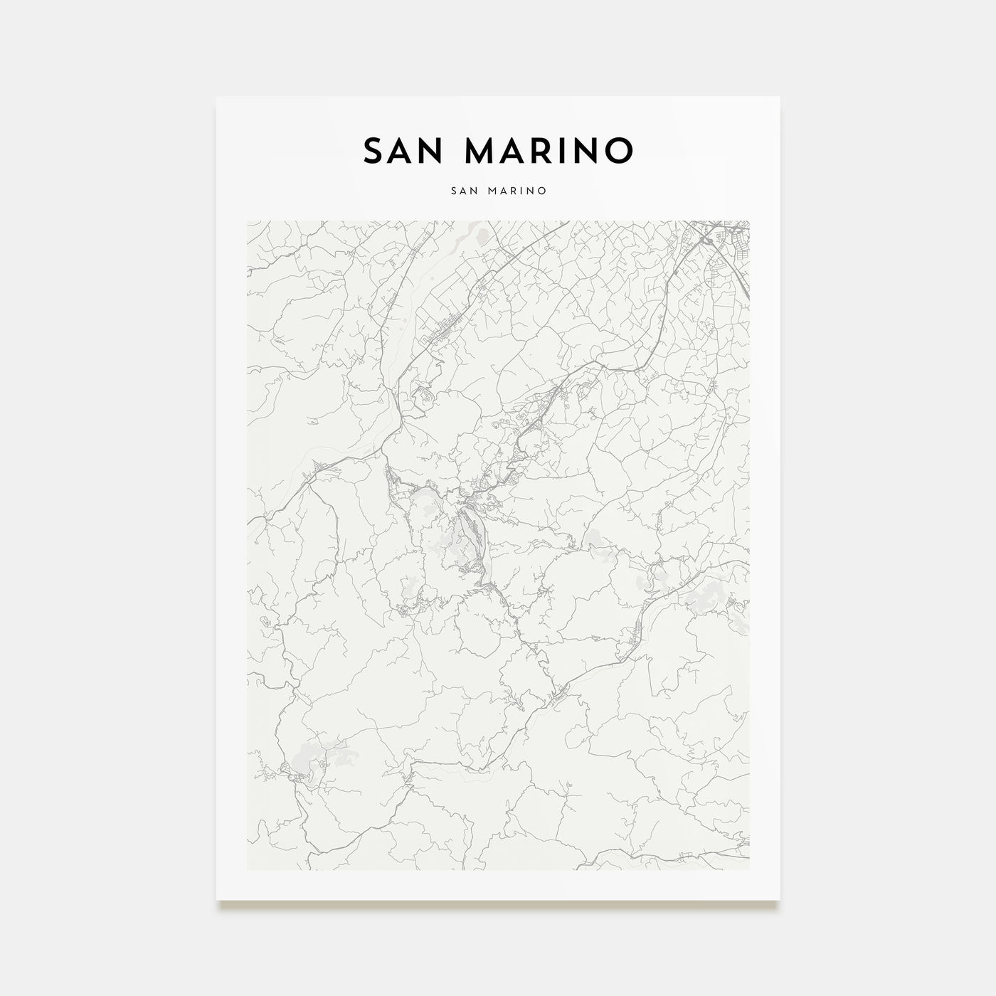 San Marino Map Portrait Poster