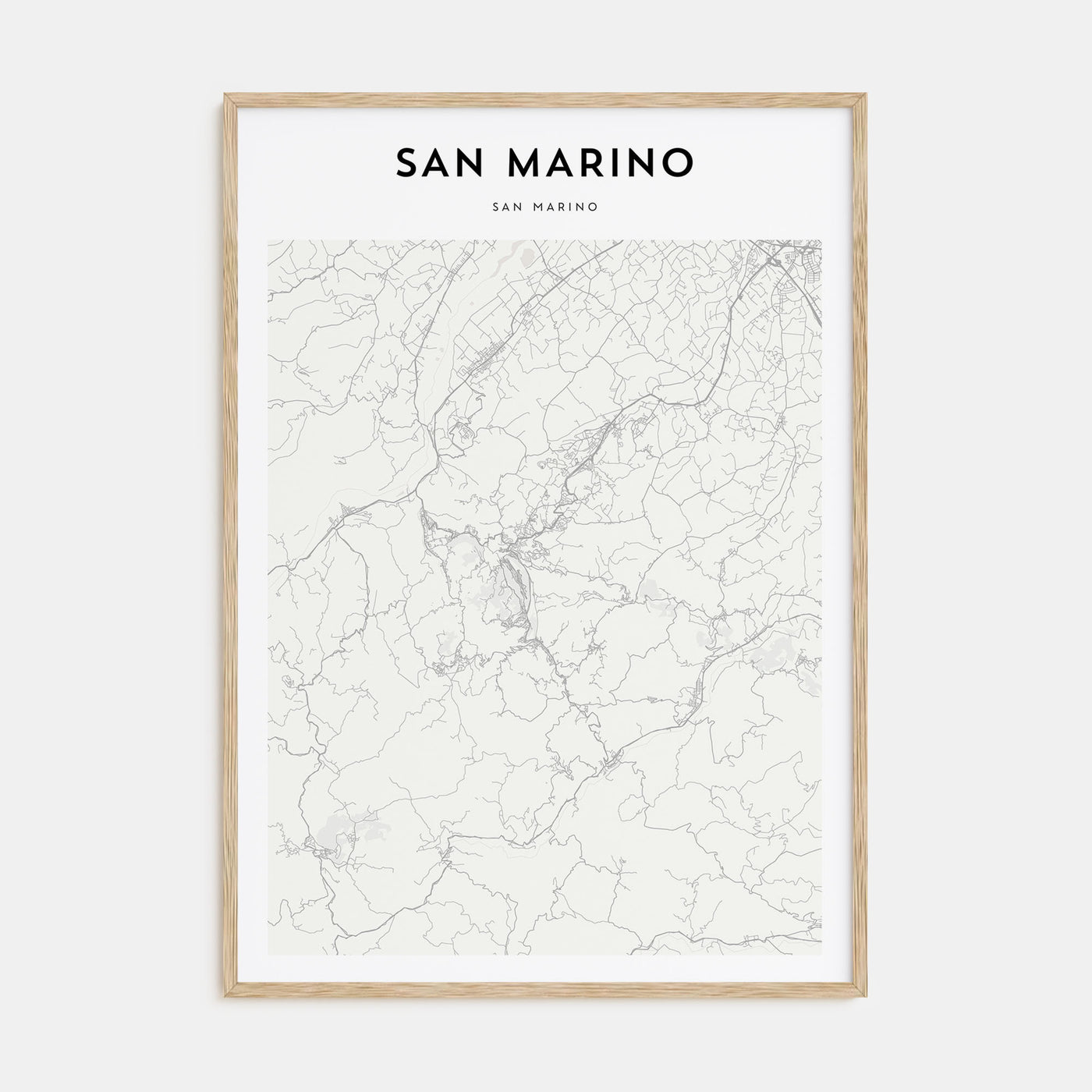 San Marino Map Portrait Poster