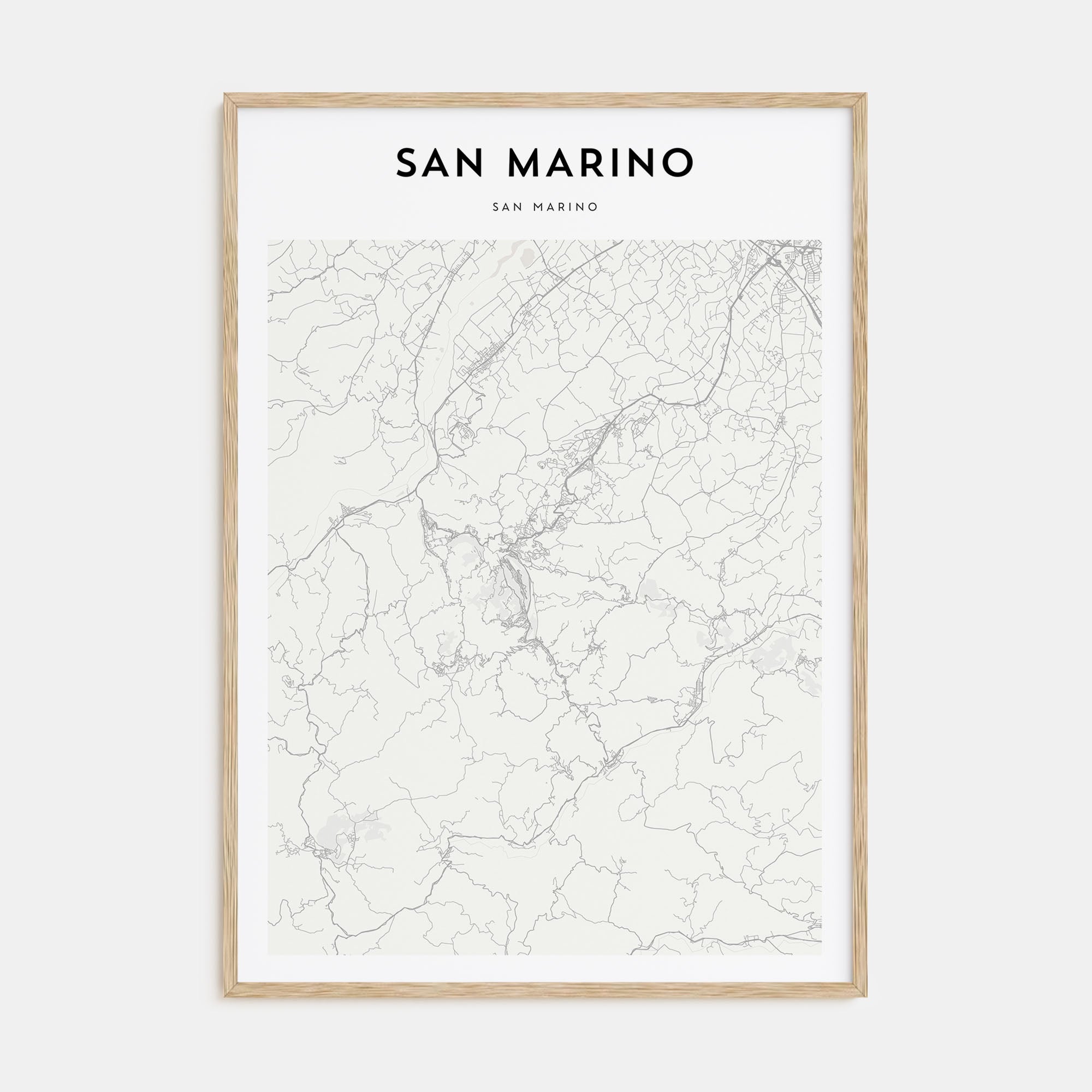 San Marino Map Portrait Poster