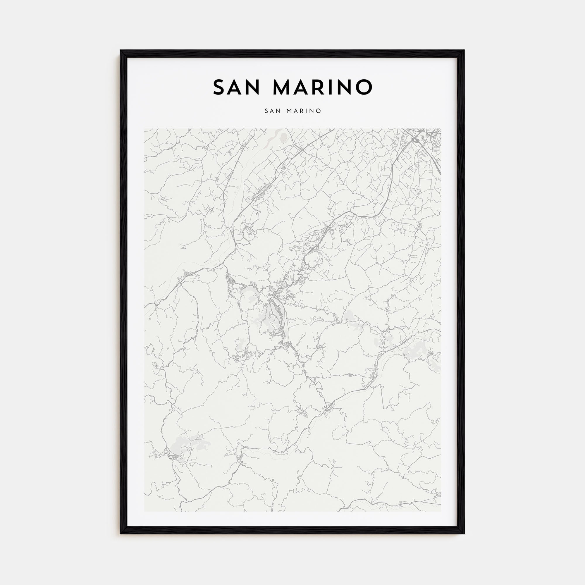 San Marino Map Portrait Poster