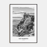 San Marino Portrait B&W Poster