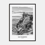San Marino Portrait B&W Poster