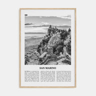 San Marino Travel B&W Poster