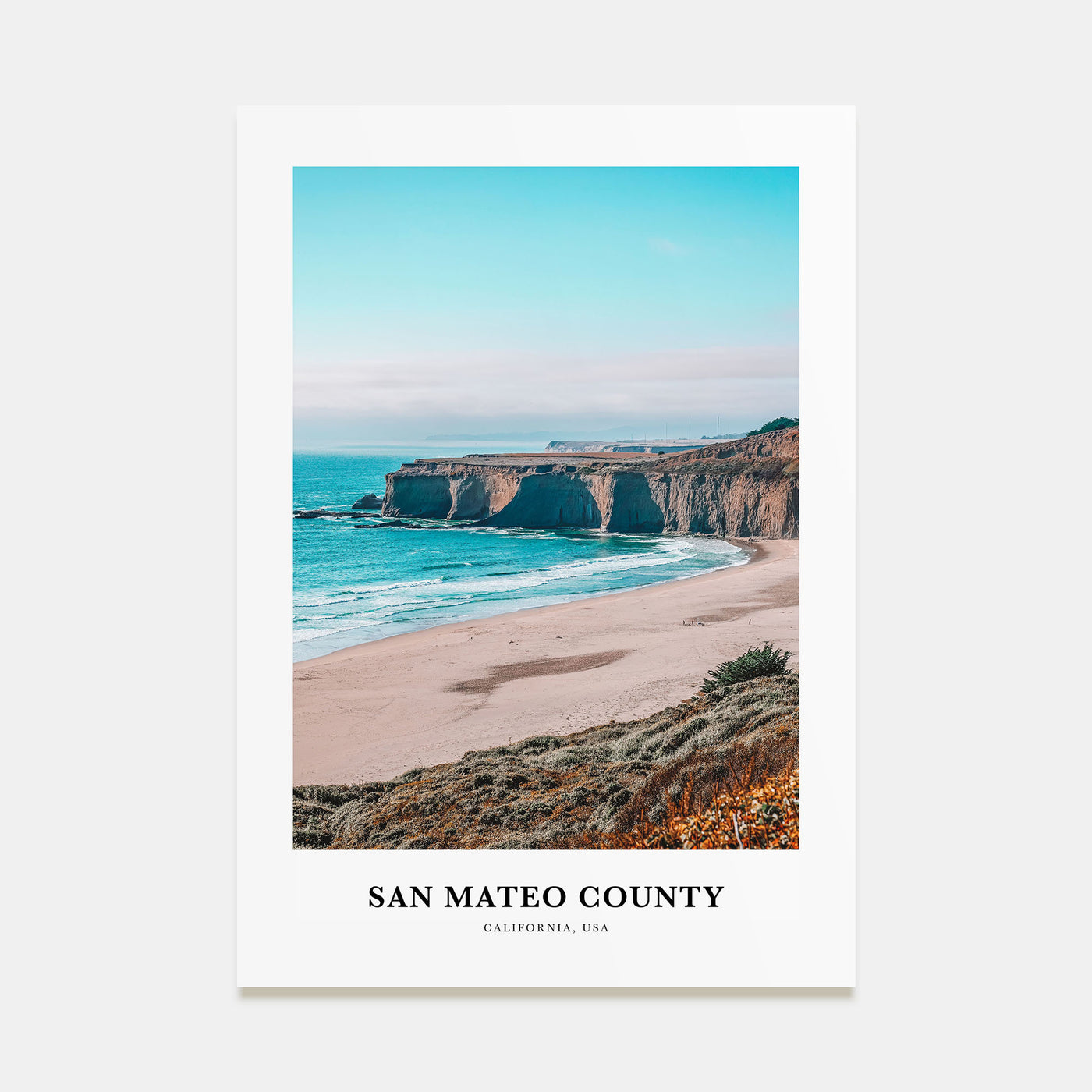 San Mateo County Portrait Color Poster