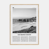 San Mateo County Travel B&W Poster