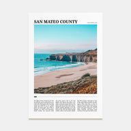 San Mateo County Travel Color Poster