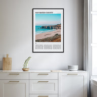San Mateo County Travel Color Poster