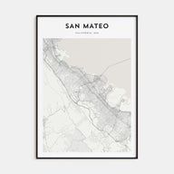 San Mateo Map Portrait Poster