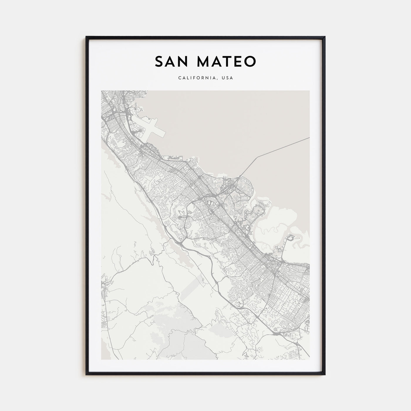 San Mateo Map Portrait Poster