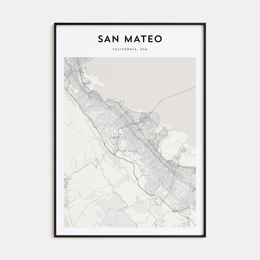 San Mateo Map Portrait Poster