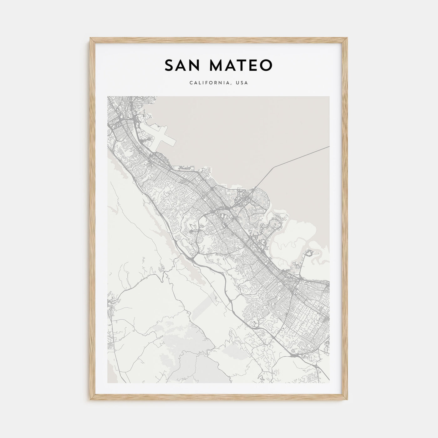 San Mateo Map Portrait Poster