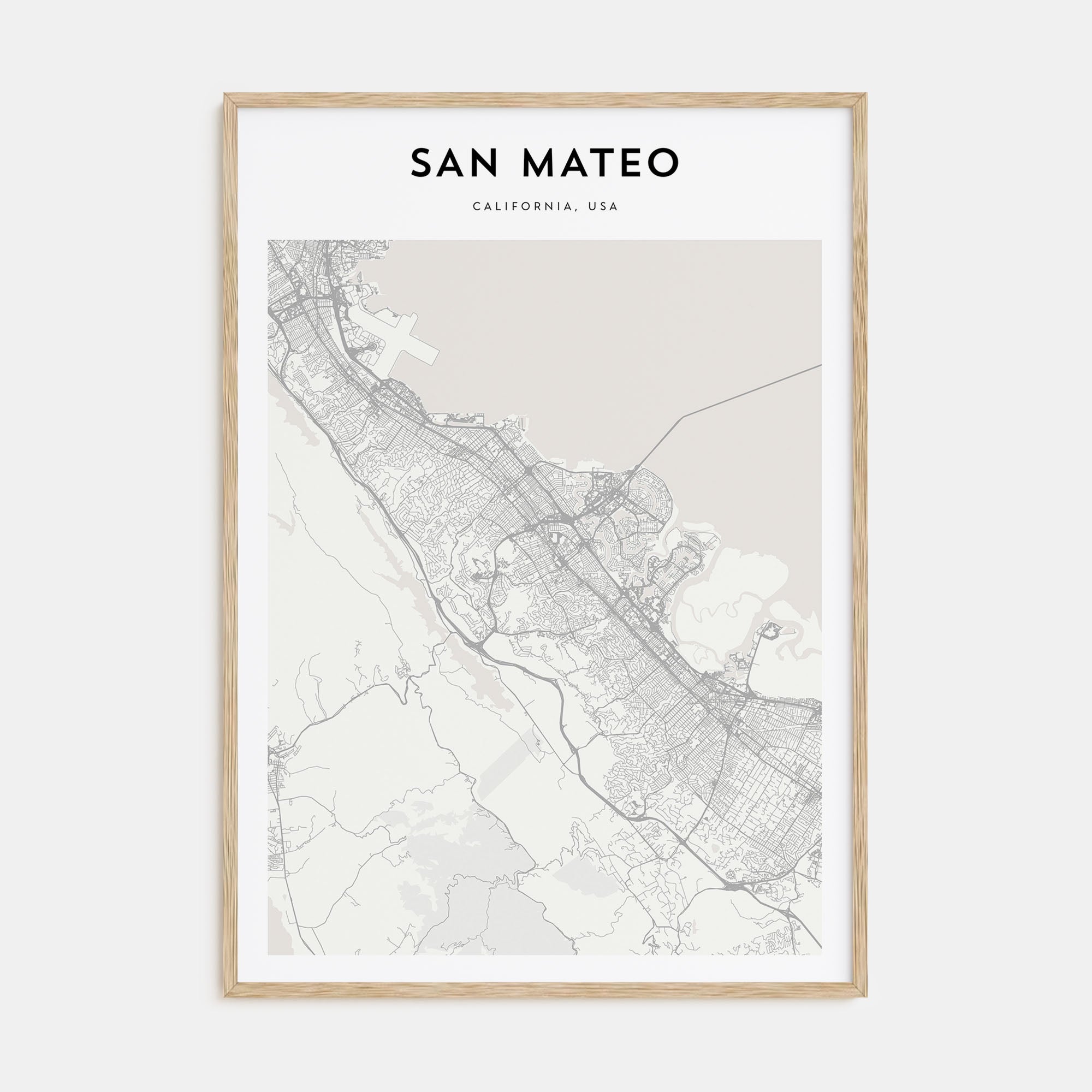 San Mateo Map Portrait Poster