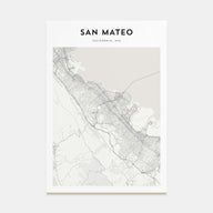 San Mateo Map Portrait Poster