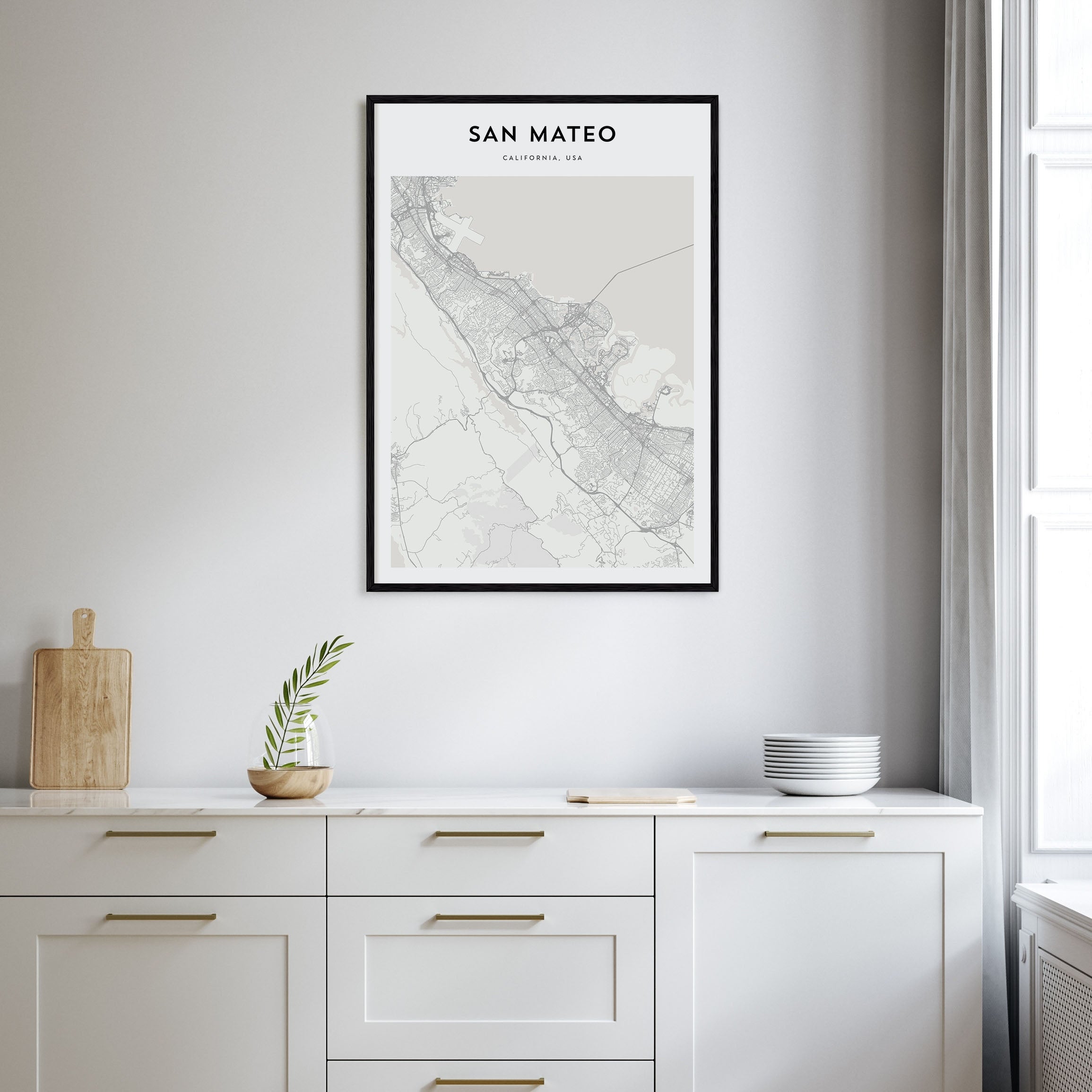 San Mateo Map Portrait Poster
