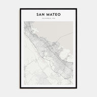 San Mateo Map Portrait Poster
