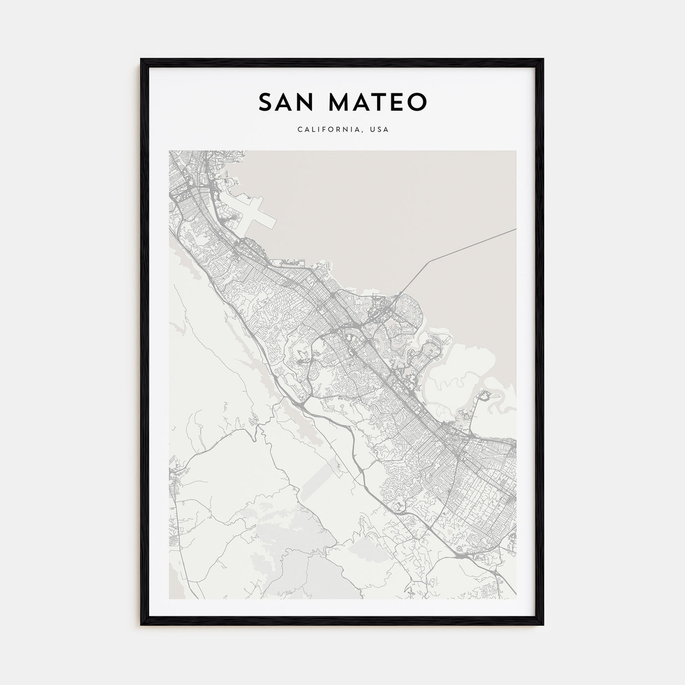 San Mateo Map Portrait Poster