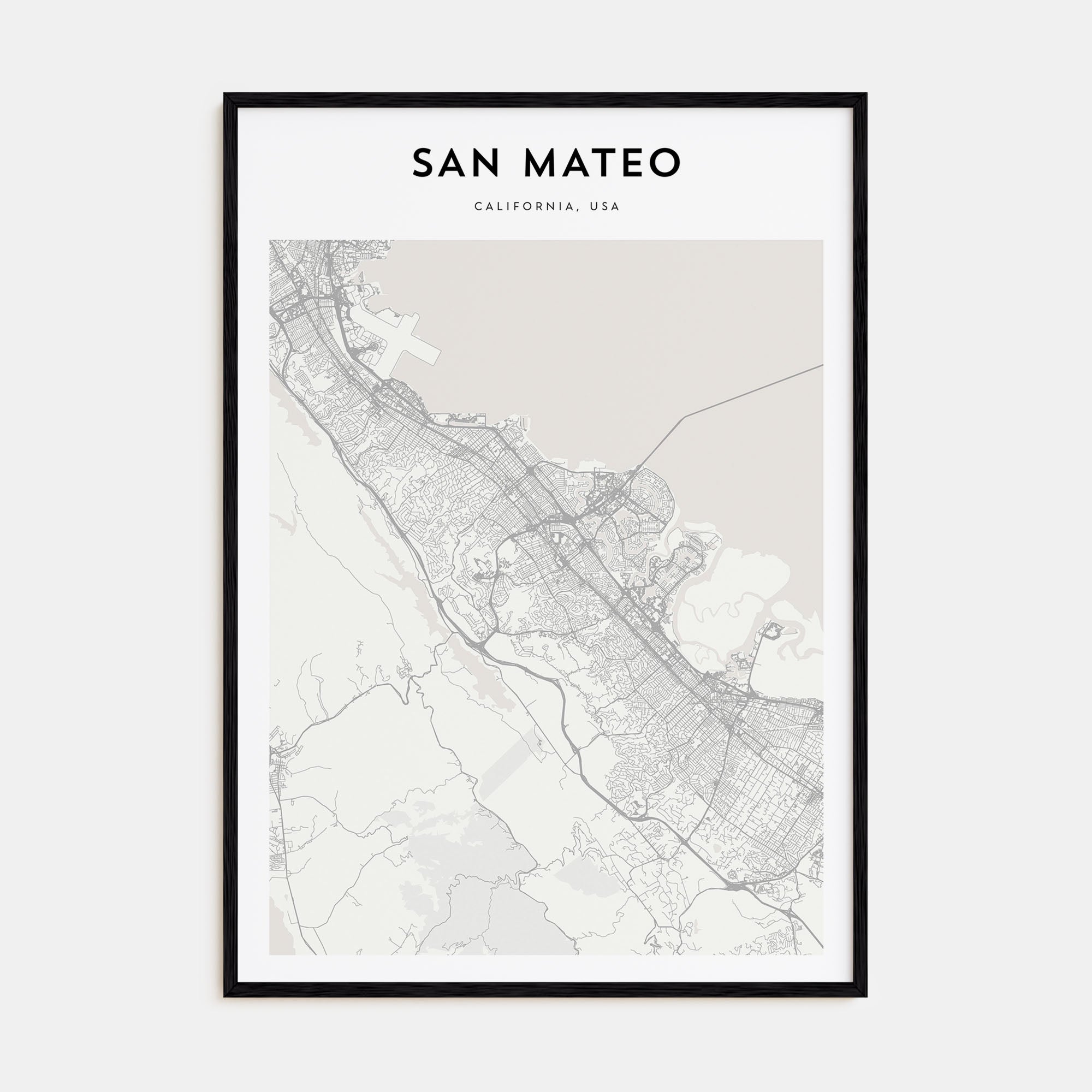 San Mateo Map Portrait Poster