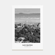 San Mateo Portrait B&W Poster