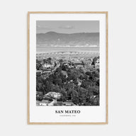 San Mateo Portrait B&W Poster