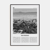 San Mateo Travel B&W Poster