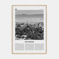 San Mateo Travel B&W Poster