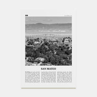 San Mateo Travel B&W Poster