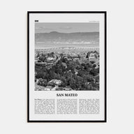 San Mateo Travel B&W Poster