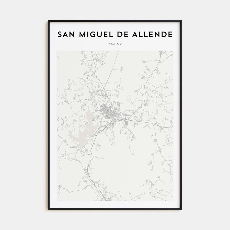 San Miguel de Allende Map Portrait Poster