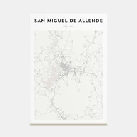 San Miguel de Allende Map Portrait Poster