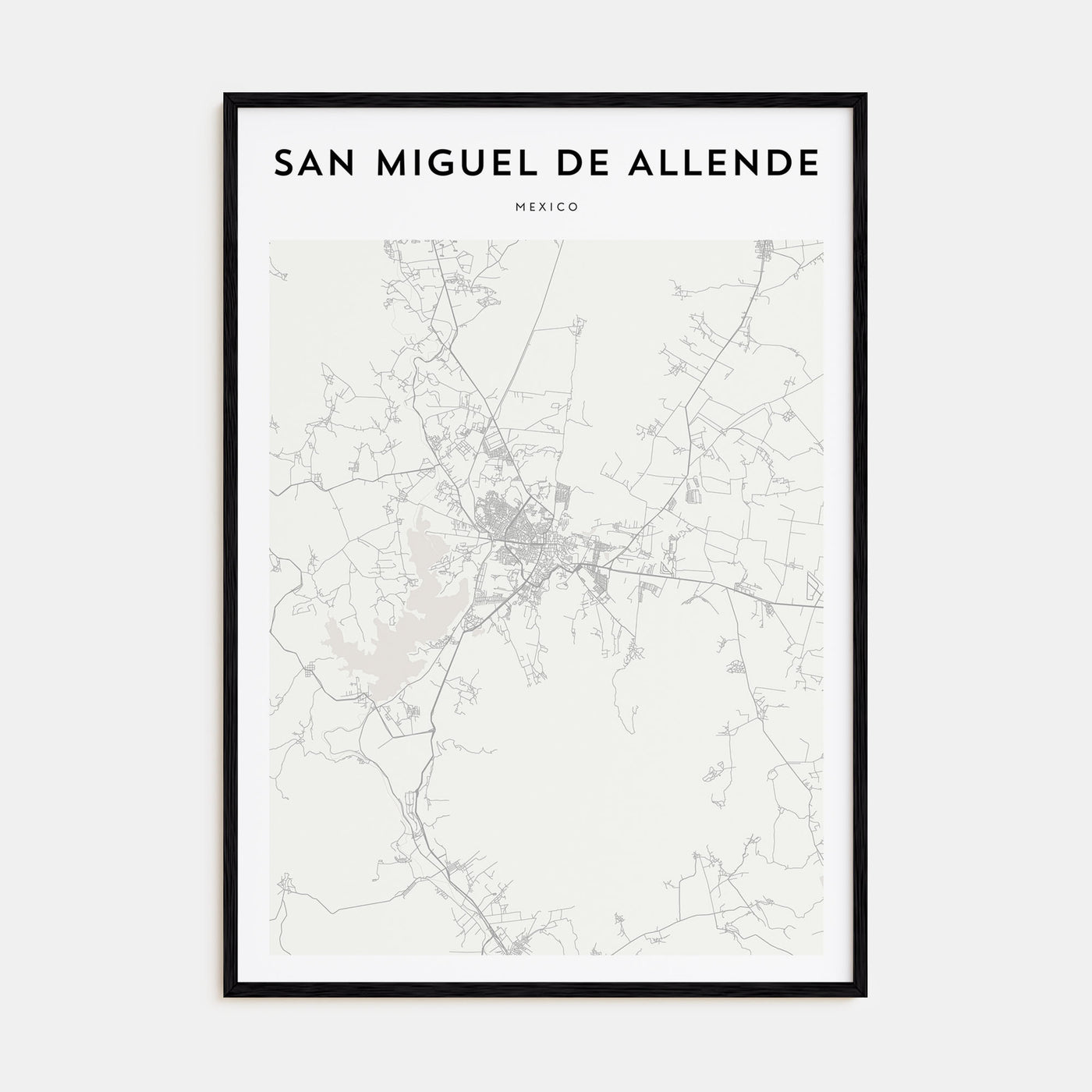 San Miguel de Allende Map Portrait Poster