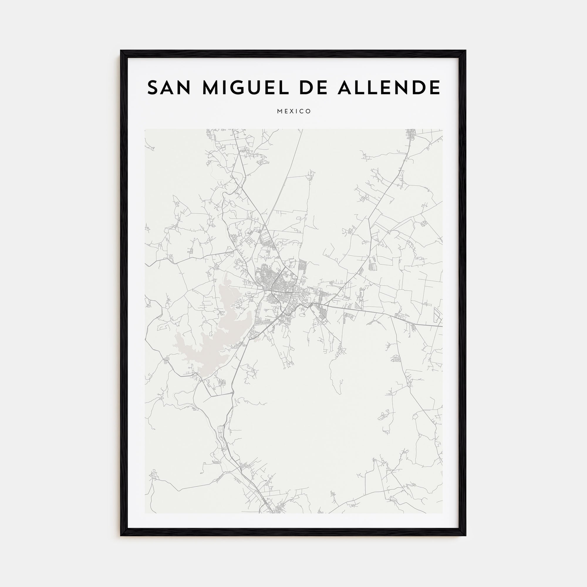 San Miguel de Allende Map Portrait Poster