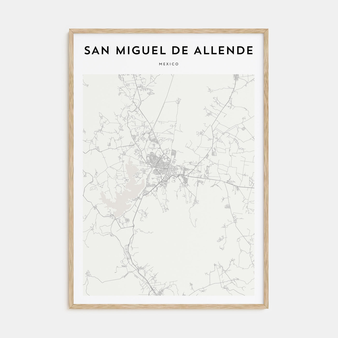 San Miguel de Allende Map Portrait Poster
